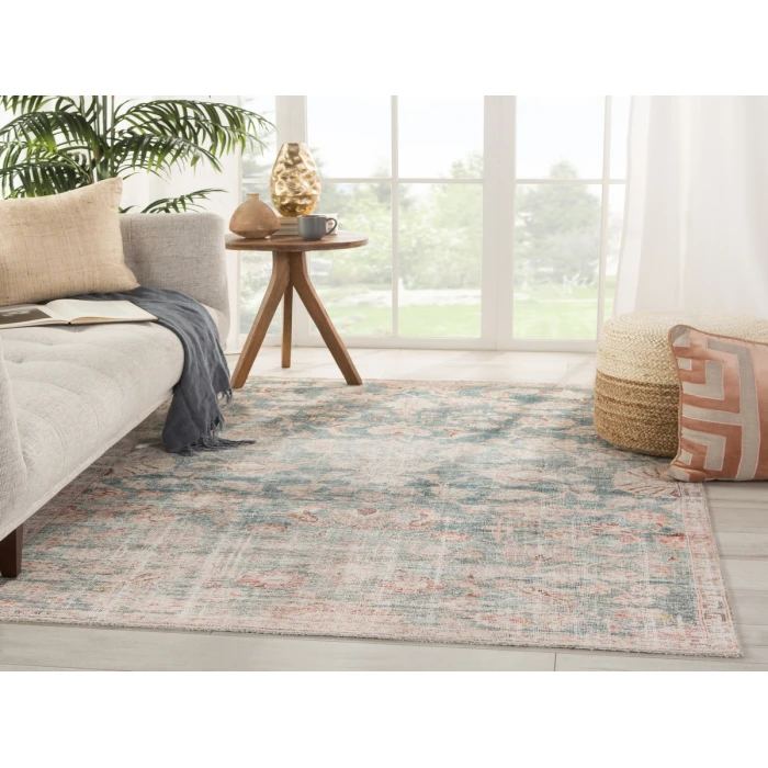 Jaipur Living Bardia Oriental Dark Teal/ Rust Area Rug (7'10"X9'10")