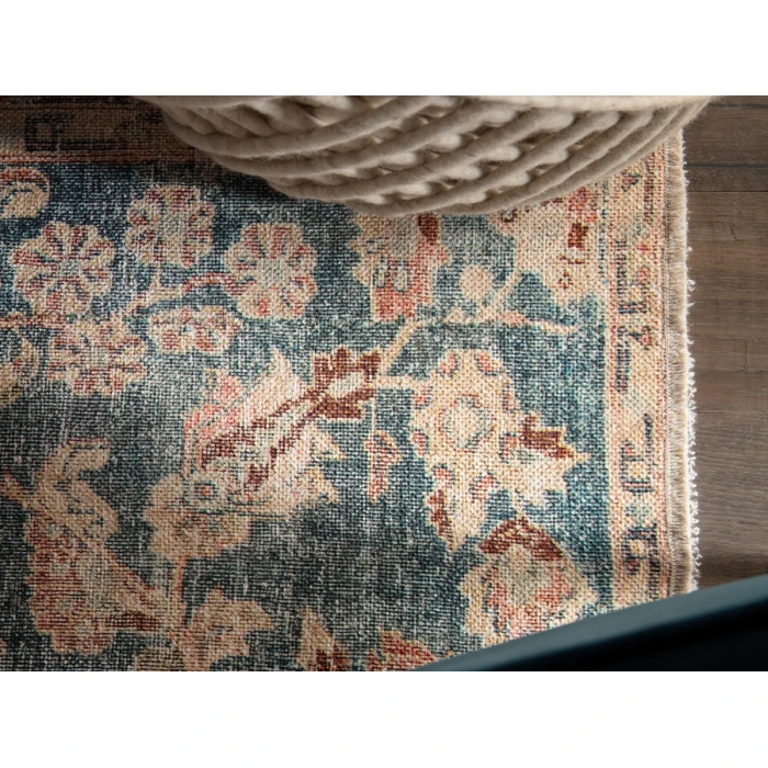 Jaipur Living Bardia Oriental Dark Teal/ Rust Area Rug (7'10"X9'10")