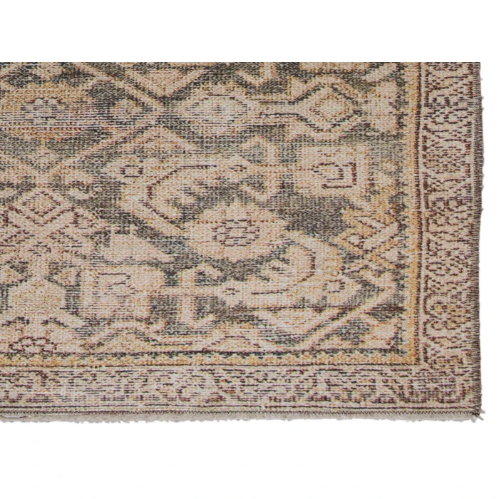 Jaipur Living Atkins Trellis Gold/ Green Runner Rug 2'6"X8'