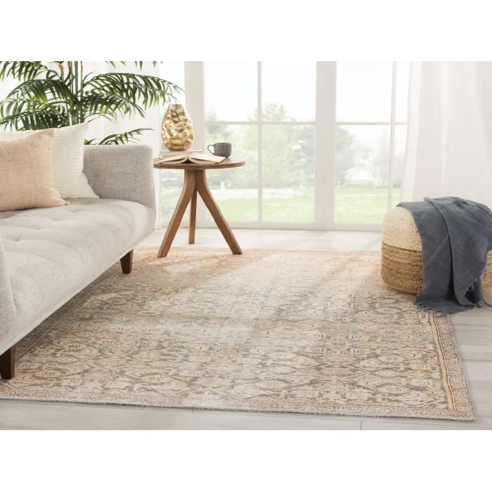 Jaipur Living Atkins Trellis Gold/ Green Runner Rug 2'6"X8'