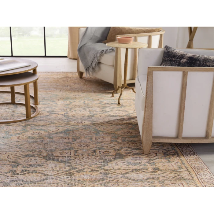 Jaipur Living Atkins Trellis Gold/ Green Runner Rug 2'6"X8'