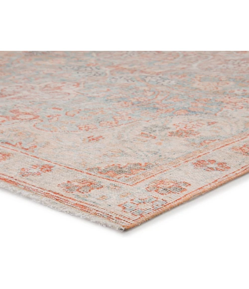 Jaipur Living Fay Medallion Orange/ Light Blue Area Rug (4'X6')