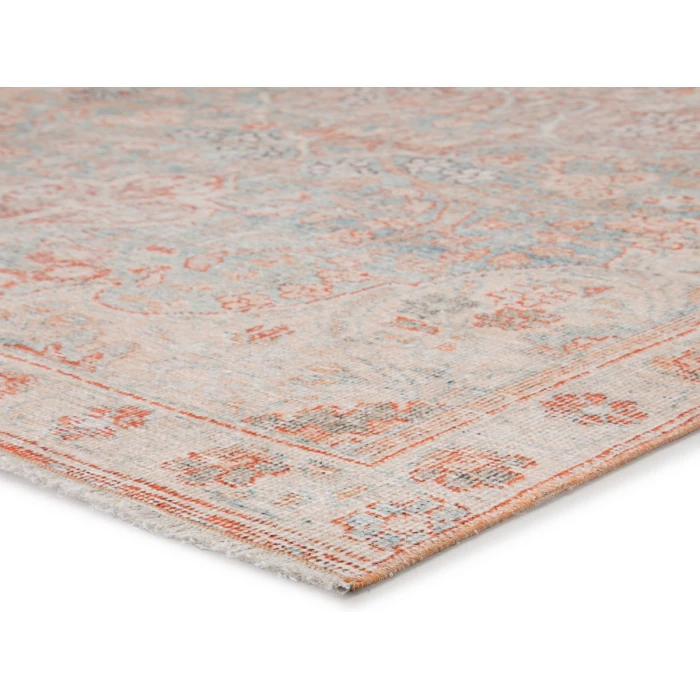 Jaipur Living Fay Medallion Orange/ Light Blue Area Rug (4'X6')