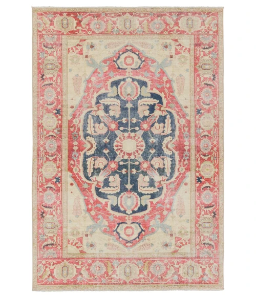 Jaipur Living Kadi Medallion Red/ Blue Area Rug 8'10"X11'9"