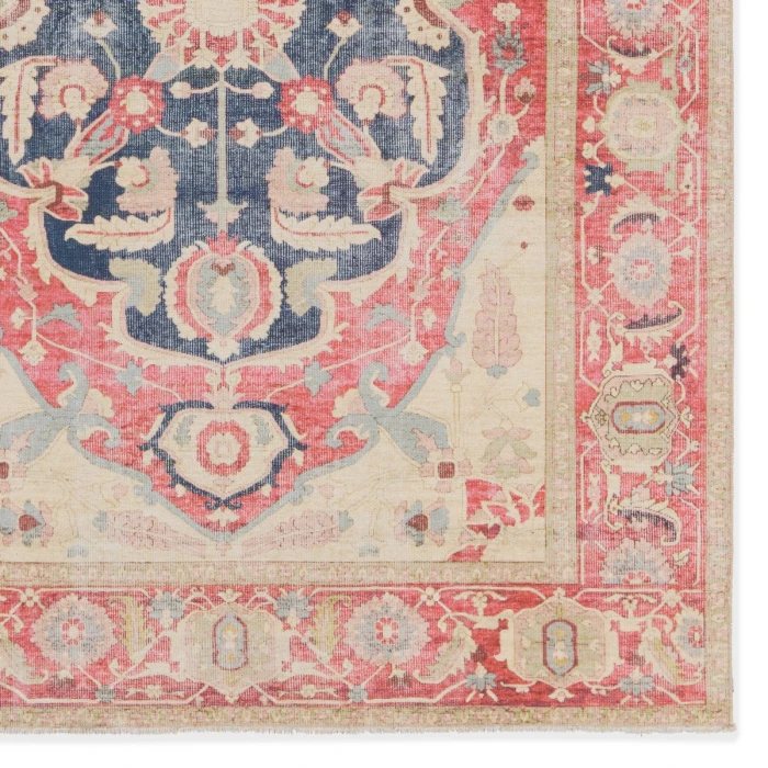 Jaipur Living Kadi Medallion Red/ Blue Area Rug 5'X8'
