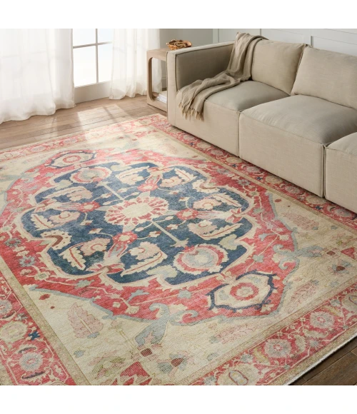Jaipur Living Kadi Medallion Red/ Blue Area Rug 8'10"X11'9"