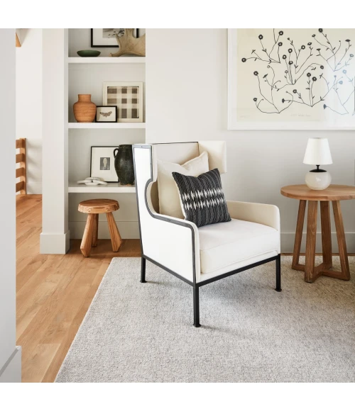 Jaipur Living Oland Handmade Solid Ivory/ Gray Area Rug 6'X9'