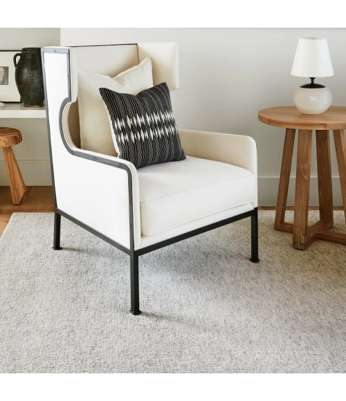 Jaipur Living Oland Handmade Solid Ivory/ Gray Area Rug 6'X9'