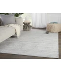 Jaipur Living Danan Handmade Indoor/ Outdoor Solid Gray/ Ivory Area Rug 10'X14'