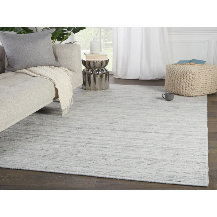 Jaipur Living Danan Handmade Indoor/ Outdoor Solid Gray/ Ivory Runner Rug 3'X10'
