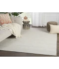 Jaipur Living Danan Handmade Indoor/ Outdoor Solid Ivory/ Light Gray Area Rug 10'X14'