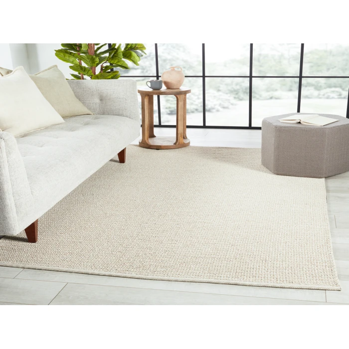 Jaipur Living Raynor Indoor/ Outdoor Solid Beige/ Ivory Area Rug (4'X6')