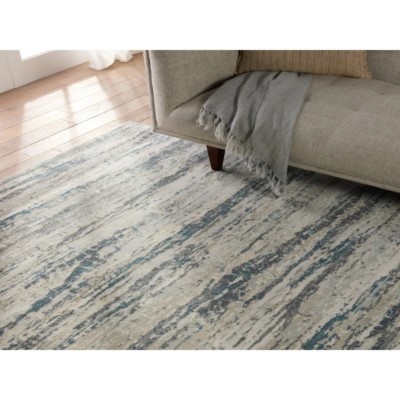 Jaipur Living Anomia Abstract Blue/ Taupe Area Rug 6'6"X9'6"