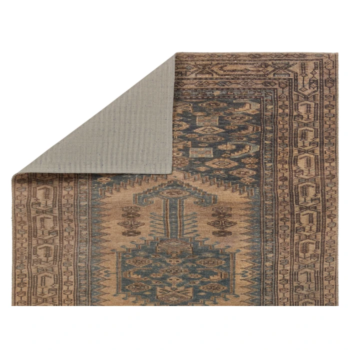 Jaipur Living Reeves Medallion Brown/ Blue Runner Rug 3'X10'