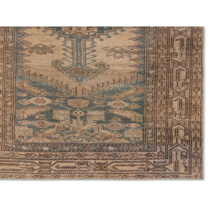 Jaipur Living Reeves Medallion Brown/ Blue Runner Rug 3'X10'