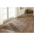 Jaipur Living Reeves Medallion Brown/ Blue Runner Rug 3'X10'