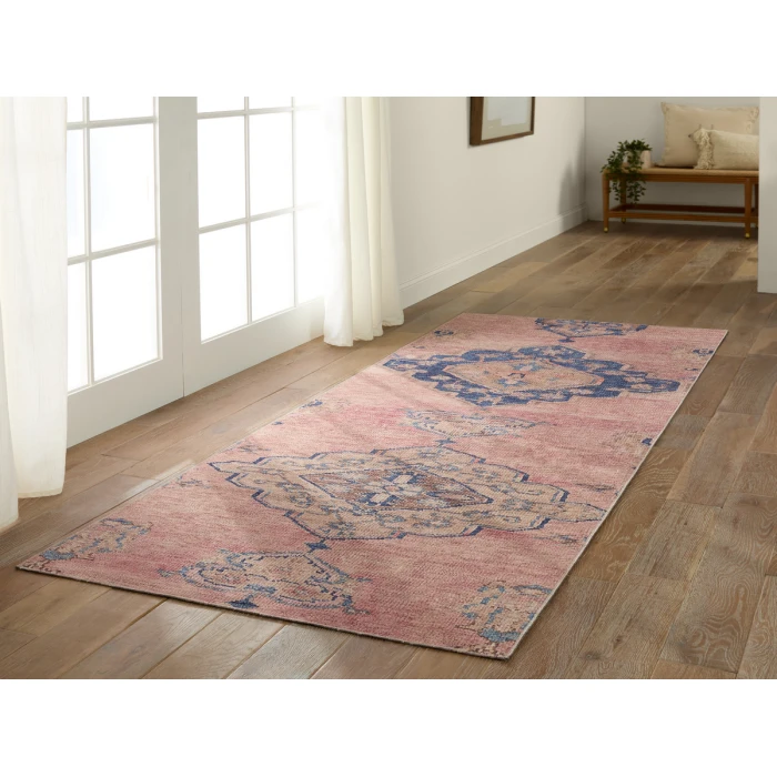 Jaipur Living Clanton Medallion Pink/ Blue Area Rug 2'X4'