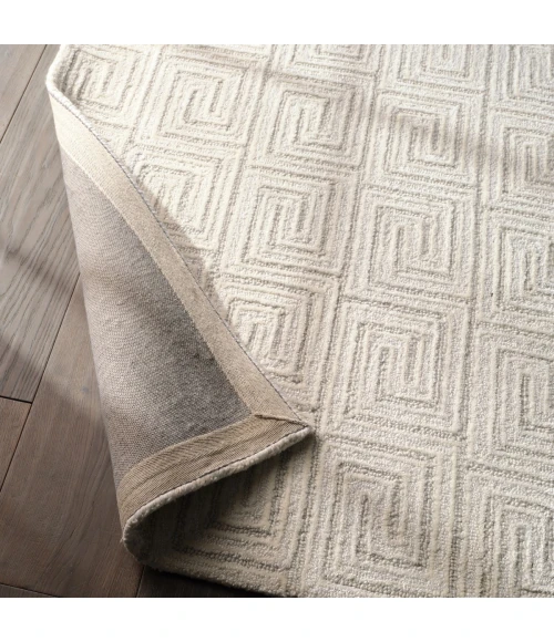 Jaipur Living Harkness Handmade Geometric White/ Gray Area Rug 6'X9'