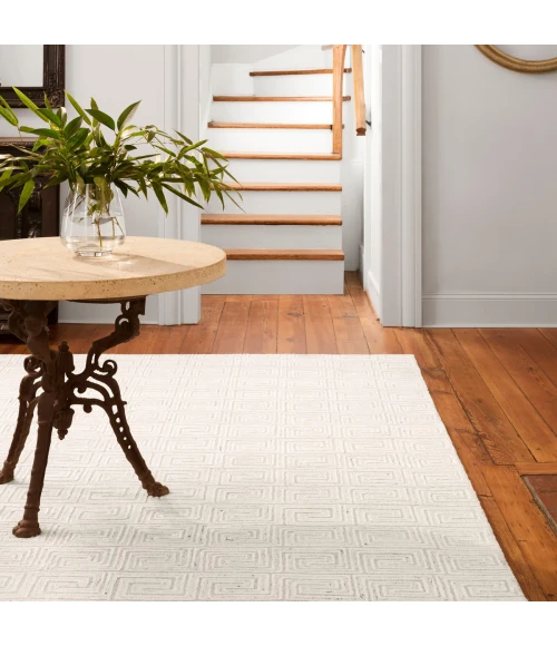 Jaipur Living Harkness Handmade Geometric White/ Gray Area Rug 6'X9'