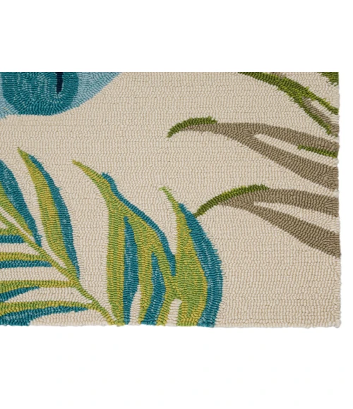 Jaipur Living Fraise Indoor/ Outdoor Floral Blue/ Green Runner Rug 2'6"X8'