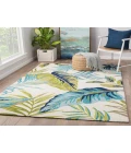 Jaipur Living Fraise Indoor/ Outdoor Floral Blue/ Green Runner Rug 2'6"X8'
