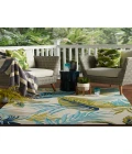 Jaipur Living Fraise Indoor/ Outdoor Floral Blue/ Green Runner Rug 2'6"X8'