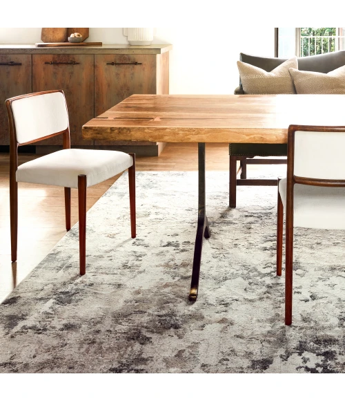 Jaipur Living Lynne Abstract White/ Slate Area Rug 6'7"X9'6"