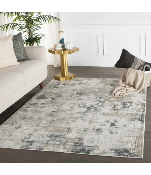 Jaipur Living Lynne Abstract White/ Gray Round Area Rug (6'X6')