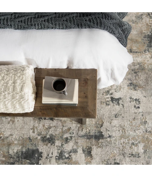 Jaipur Living Lynne Abstract White/ Gray Round Area Rug (6'X6')