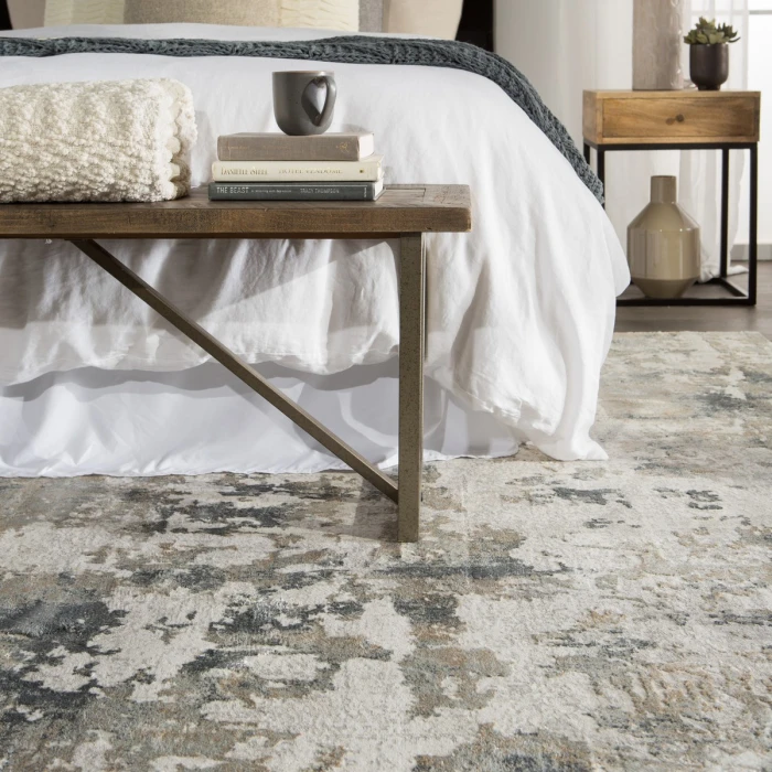 Jaipur Living Lynne Abstract White/ Gray Round Area Rug (8'X8')