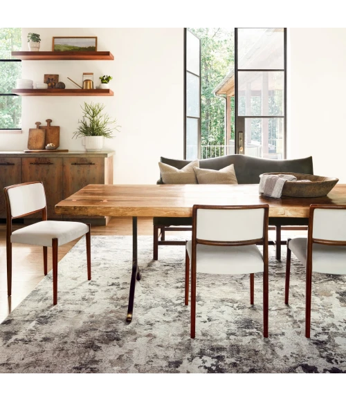 Jaipur Living Lynne Abstract White/ Slate Area Rug 6'7"X9'6"