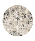 Jaipur Living Lynne Abstract White/ Gray Round Area Rug (6'X6')