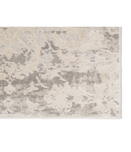 Jaipur Living Alonsa Abstract Gray/ White Round Area Rug (6'X6')