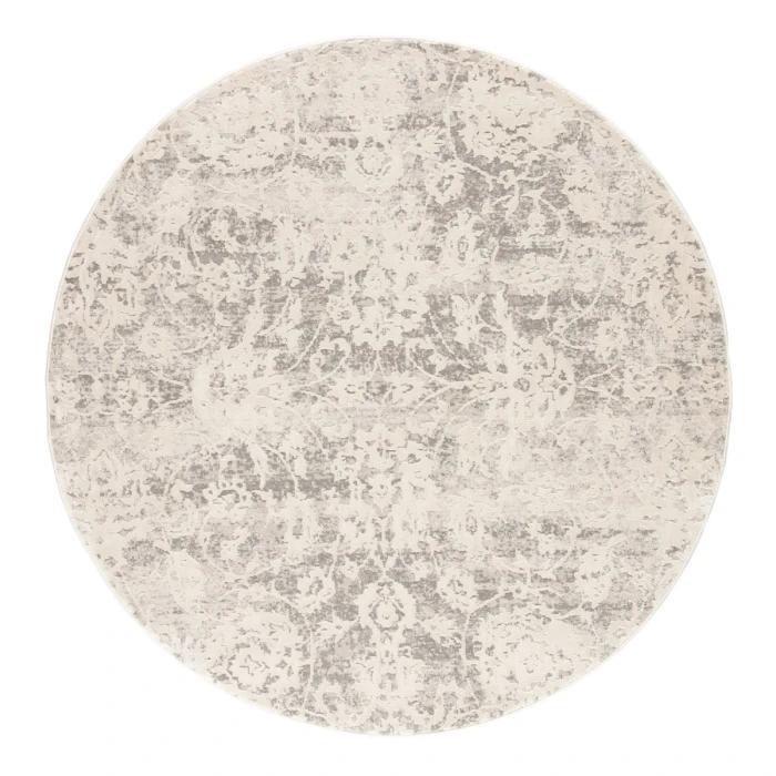 Jaipur Living Alonsa Abstract Gray/ White Round Area Rug (6'X6')