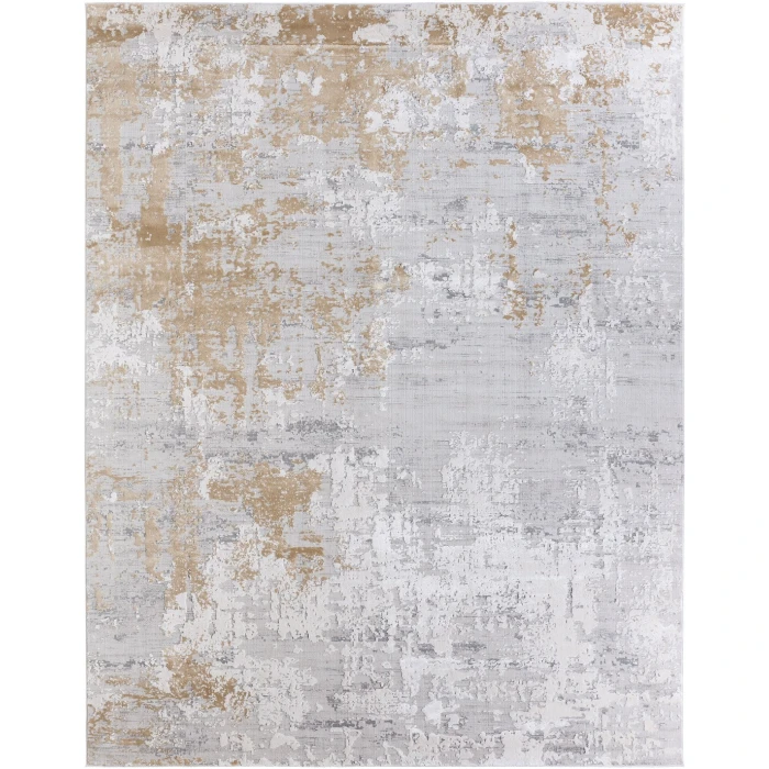 Jaipur Living Resa Abstract Gray/ Gold Area Rug 6'7"X9'6"