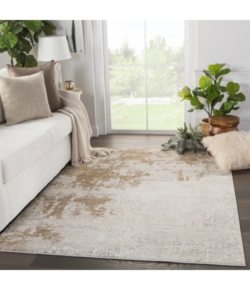 Jaipur Living Resa Abstract Gray/ Gold Area Rug 11'10"X14'