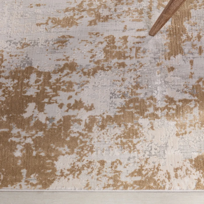 Jaipur Living Resa Abstract Gray/ Gold Area Rug 6'7"X9'6"