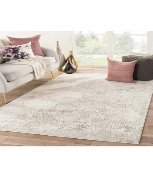 Jaipur Living Brixt Abstract Gray/ Ivory Round Area Rug (5'11" RND)