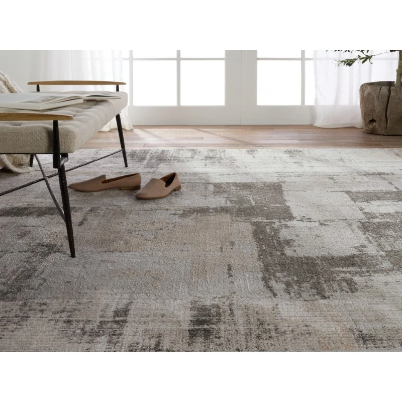 Jaipur Living Proto Abstract Cream/ Taupe Area Rug 3'11"X5'11"