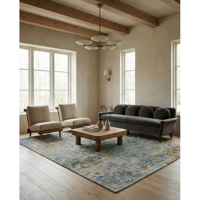 Jaipur Living Cristobol CIT05 Handmade Medallion Orange and Gray Area Rug (13'x18')