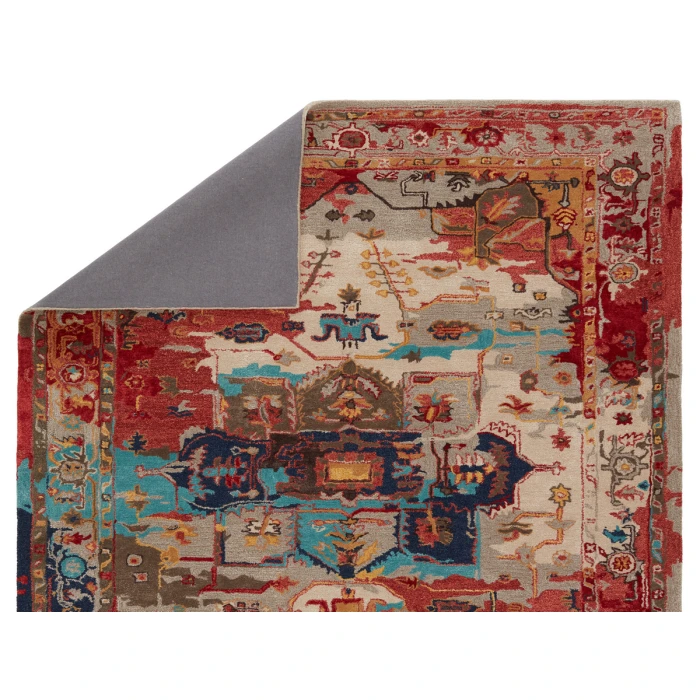 Jaipur Living Lilith Handmade Medallion Red/ Aqua Area Rug (8'X10')
