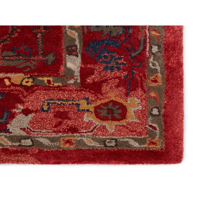 Jaipur Living Lilith Handmade Medallion Red/ Aqua Area Rug (8'X10')