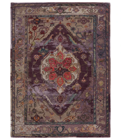 Jaipur Living Raisa Handmade Medallion Purple/ Gray Area Rug (5'X8')