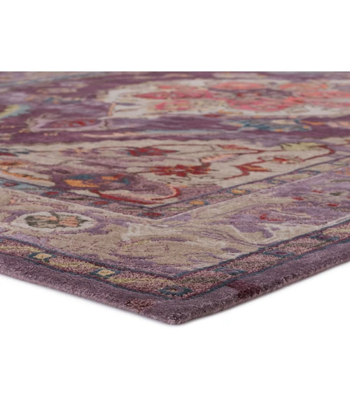 Jaipur Living Raisa Handmade Medallion Purple/ Gray Area Rug (5'X8')