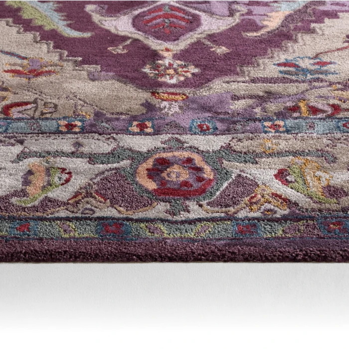 Jaipur Living Raisa Handmade Medallion Purple/ Gray Area Rug (8'X10')