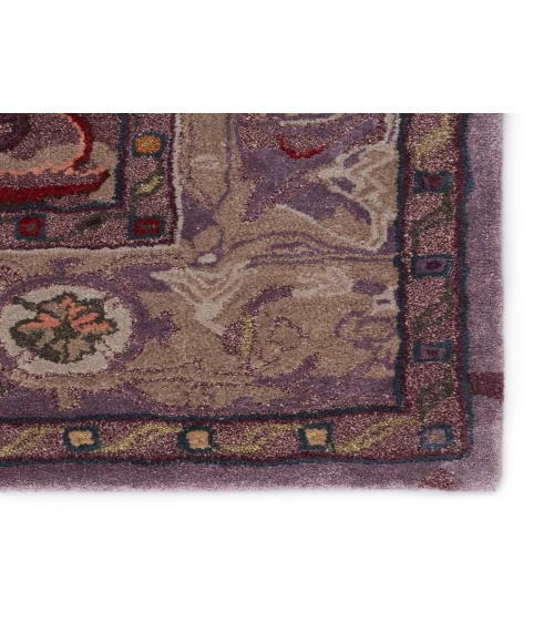 Jaipur Living Raisa Handmade Medallion Purple/ Gray Area Rug (5'X8')