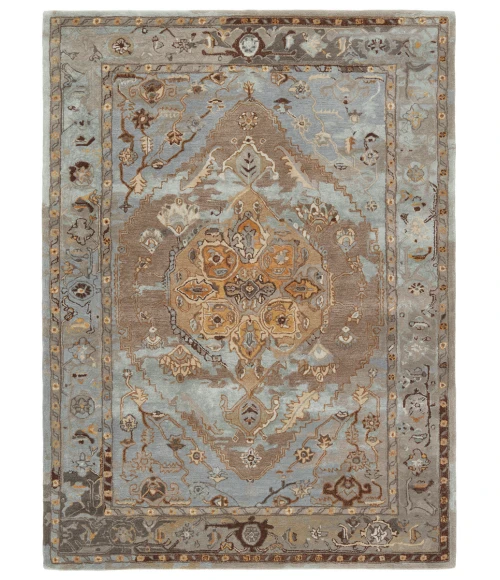Jaipur Living Raisa Handmade Medallion Gray/ Gold Area Rug (5'X8')