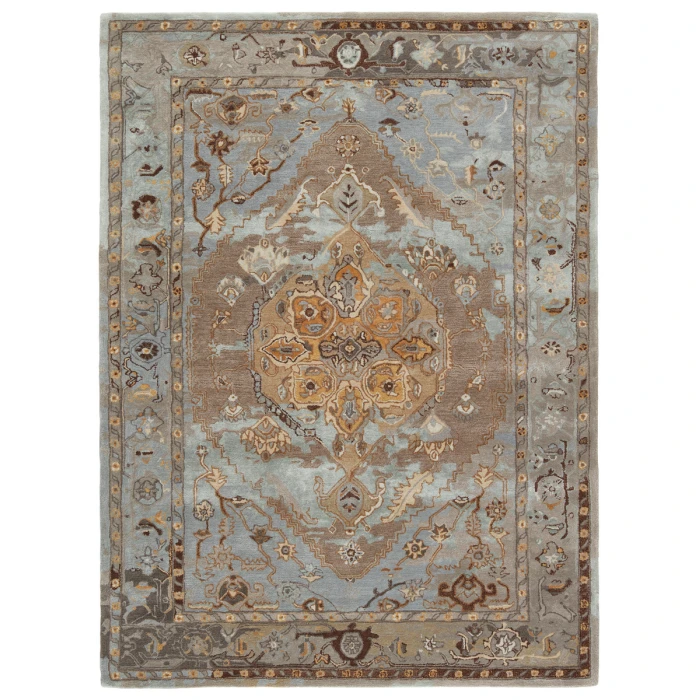 Jaipur Living Raisa Handmade Medallion Gray/ Gold Area Rug (10'X14')