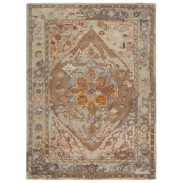 Jaipur Living Raisa Handmade Medallion Taupe/ Gold Area Rug (8'X10')