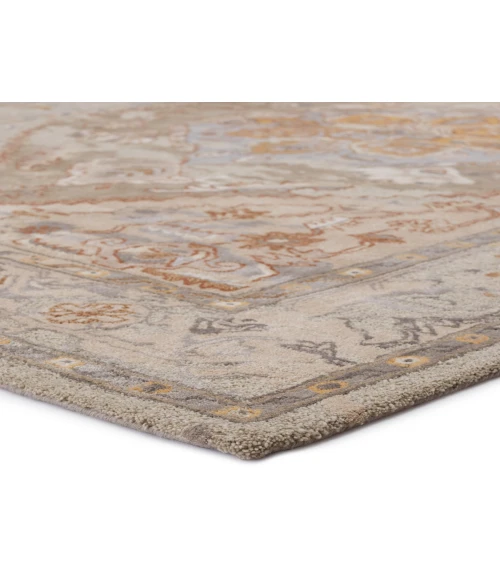 Jaipur Living Raisa Handmade Medallion Taupe/ Gold Area Rug (9'X12')